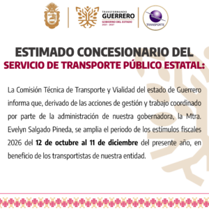 Se amplía el periodo de los estímulos fiscales 2026,  del 12 de octubre al 11 de diciembre de 2026.